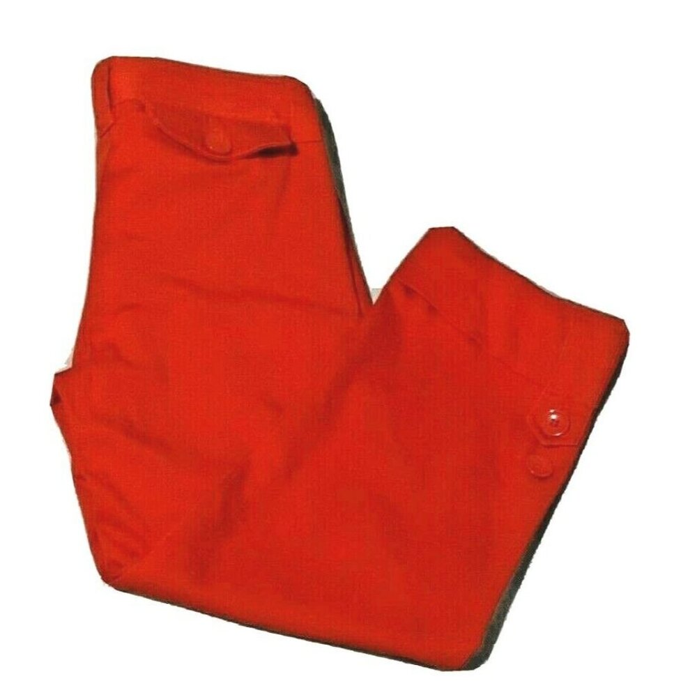Carolina Blues Women's Capri Pants Stretch Size 4 Redβ Custom Button Detail